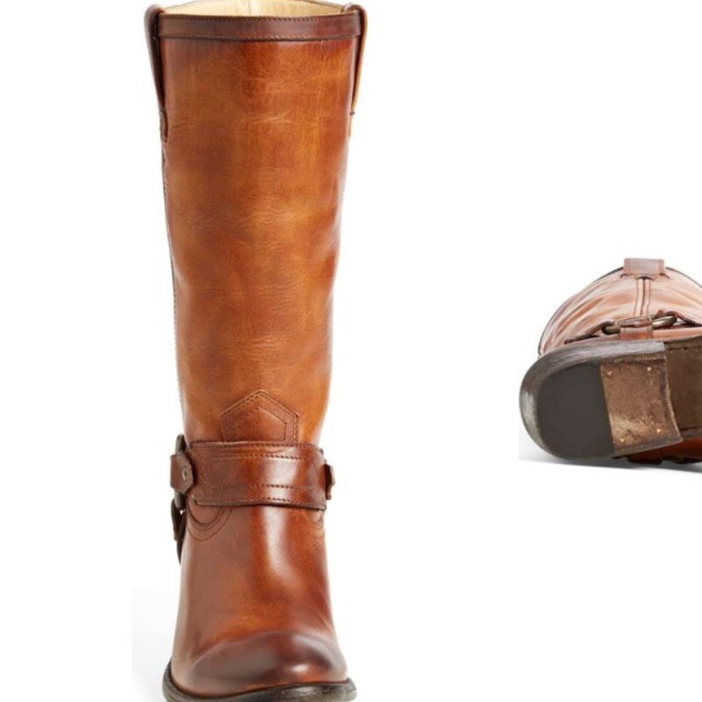 Frye carson harness western mid calf riding boot size 9.5 EUC - Picture 8 of 8